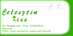 celesztin kiss business card